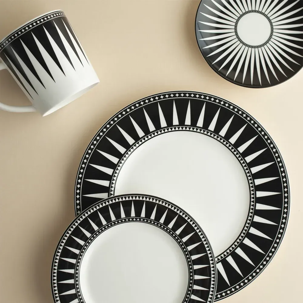 Marrakech Salad Plate - Black, Ceramic