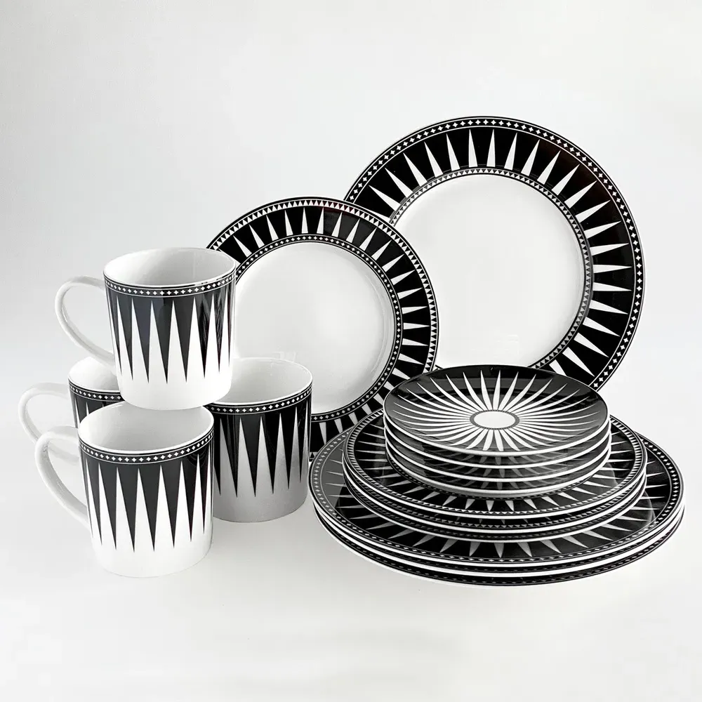 Marrakech Salad Plate - Black, Ceramic