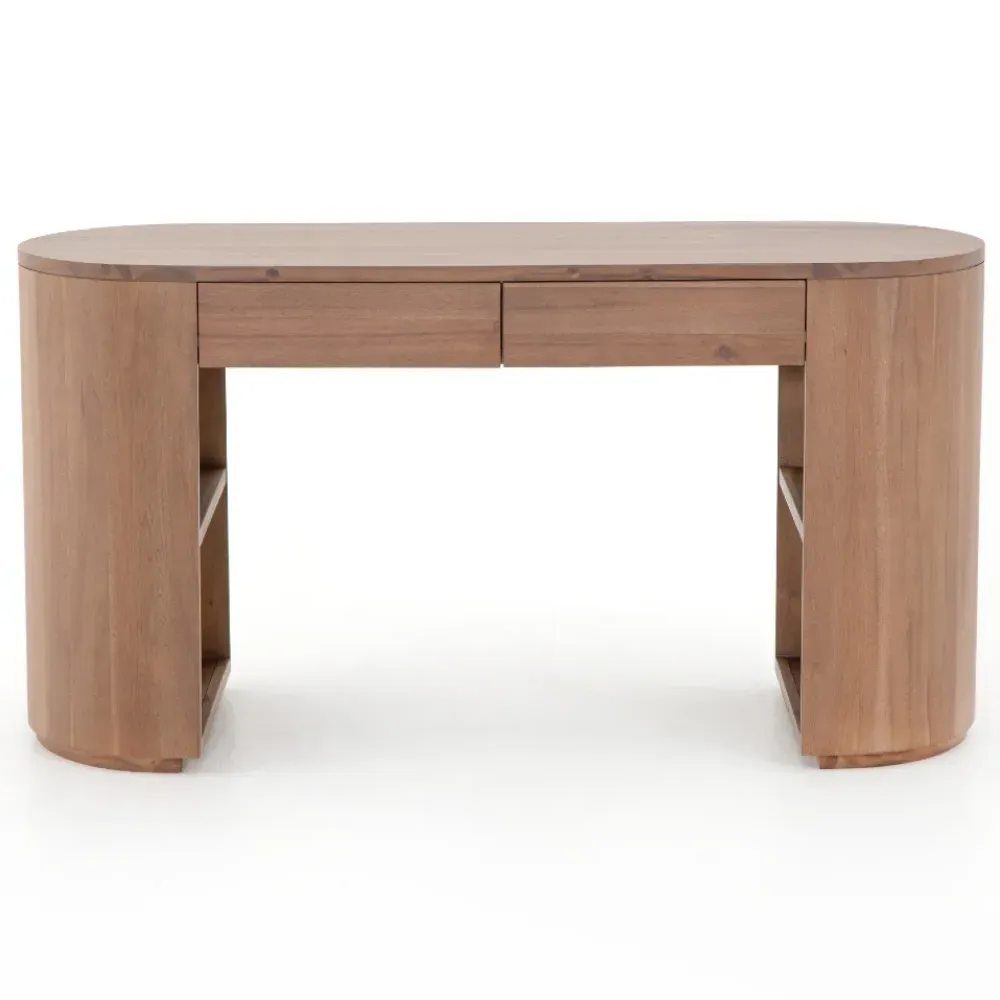 Mars Desk with Storage - Brown, Acacia Wood image