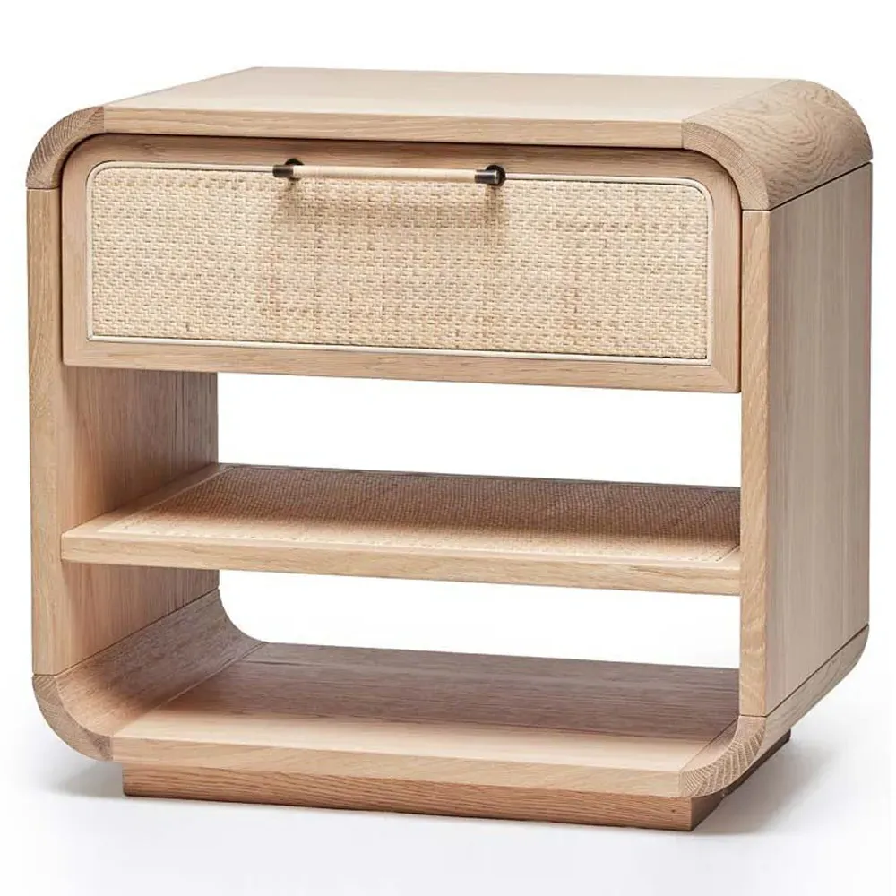 Marsh Nightstand - Beige, Oak