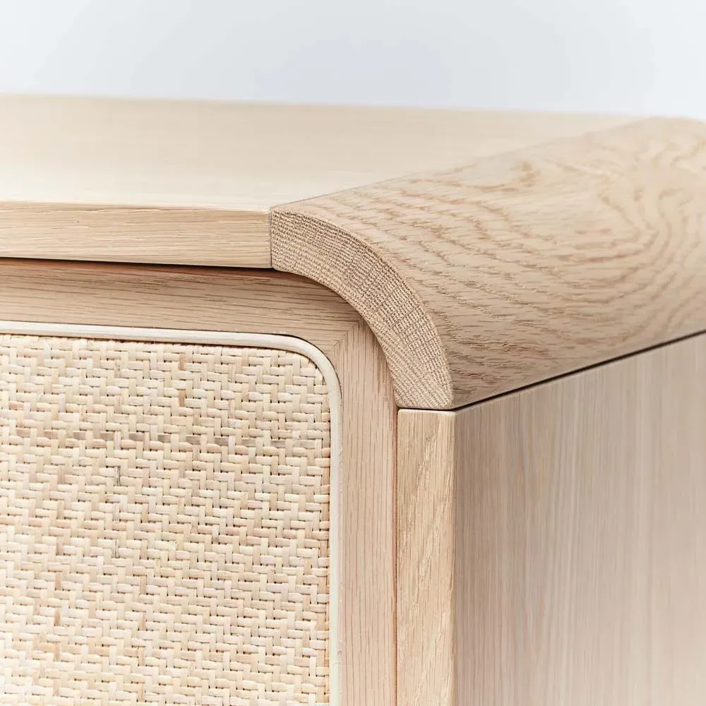 Marsh Nightstand - Beige, Oak