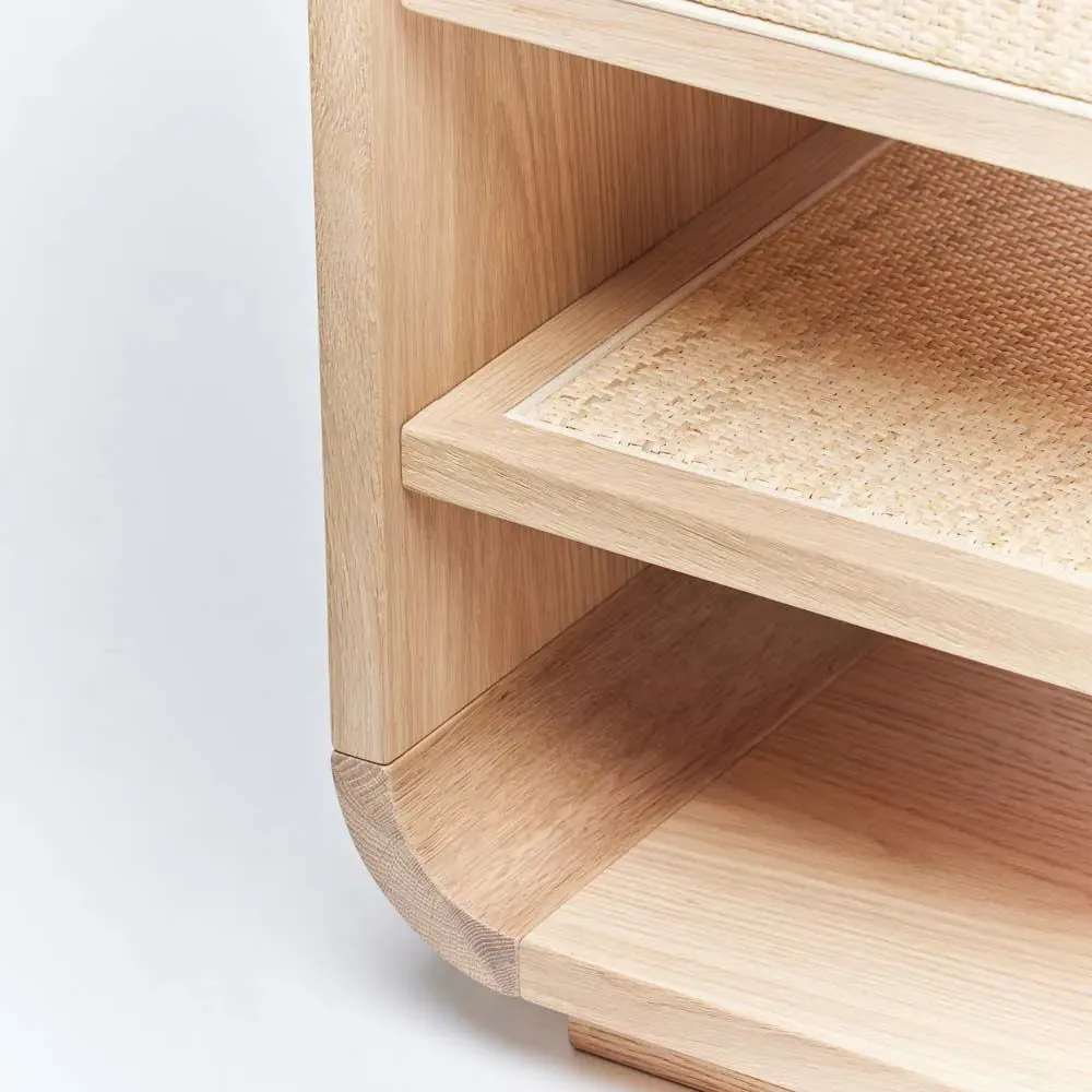 Marsh Nightstand - Beige, Oak