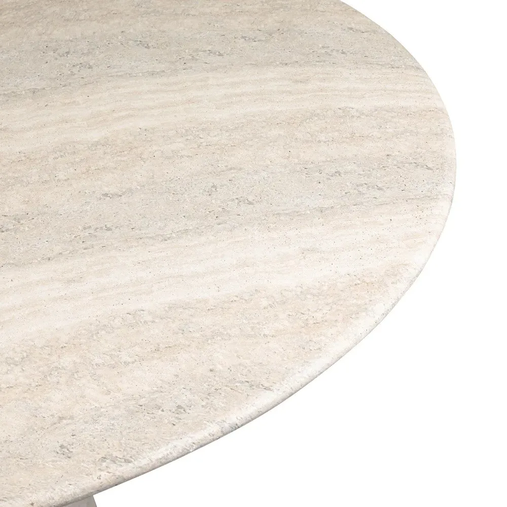Marsh Round Outdoor Dining Table - Sandy Grey, Concrete