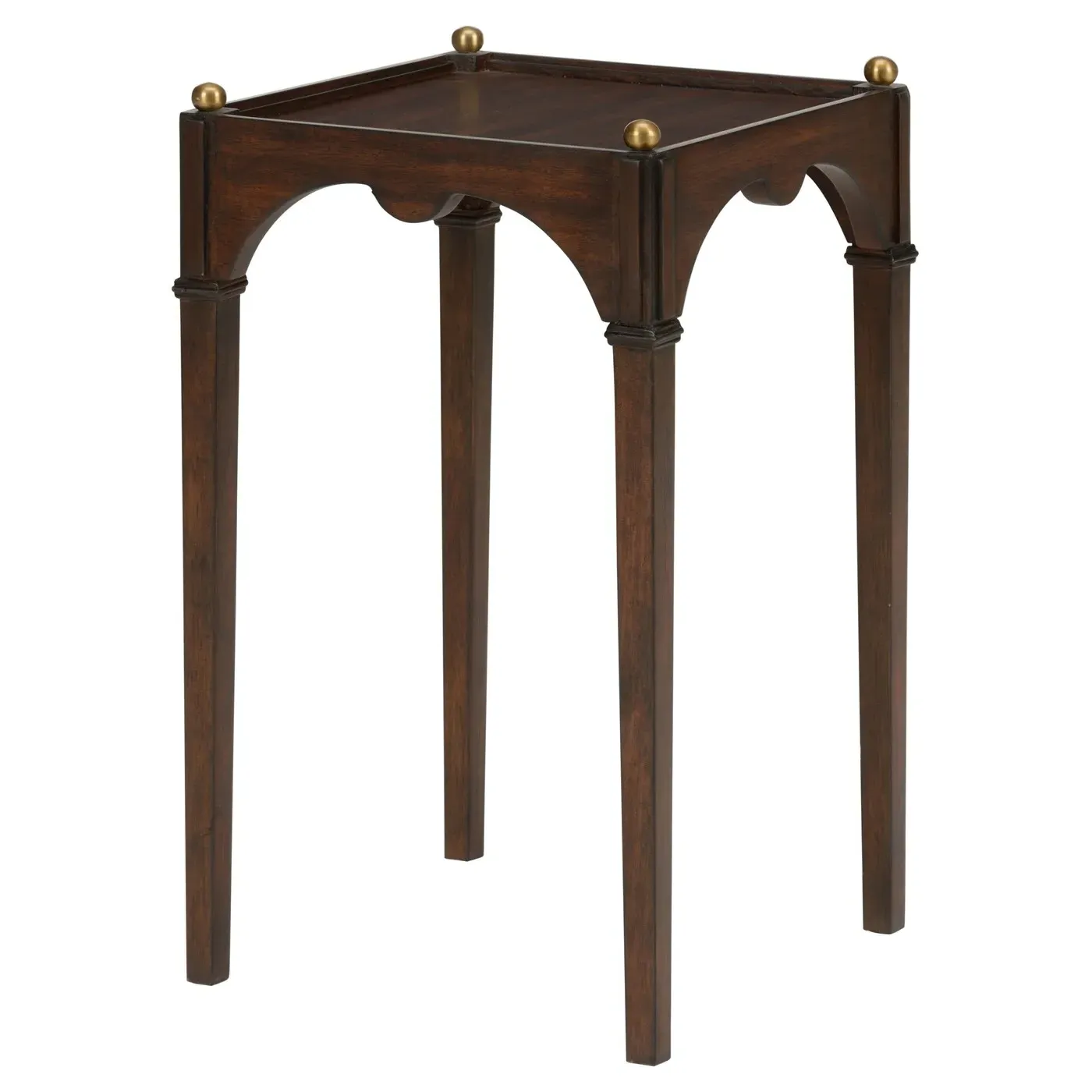 Marta Square Drink Table - Dark Brown, Mahogany