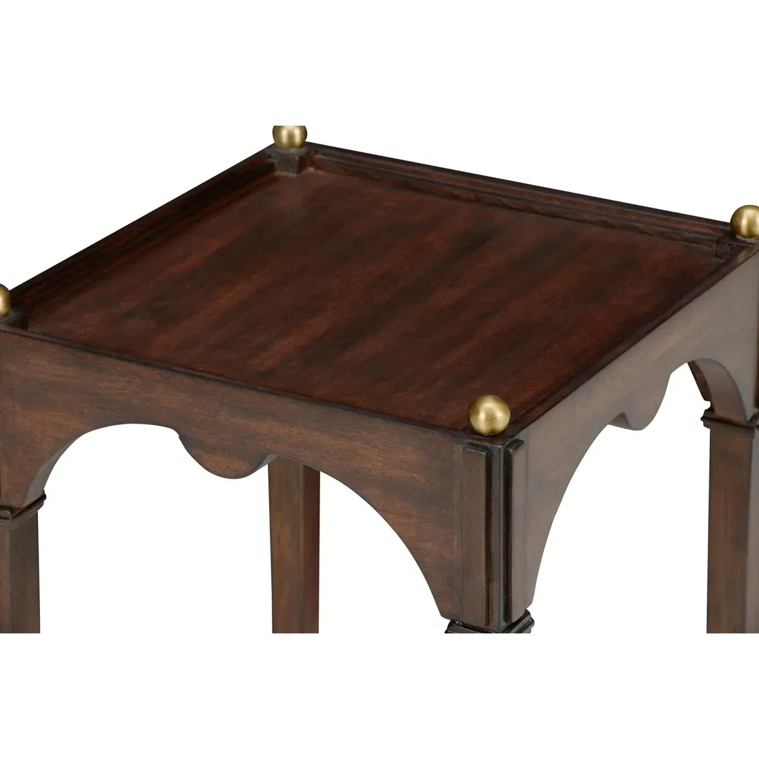 Marta Square Drink Table - Dark Brown, Mahogany