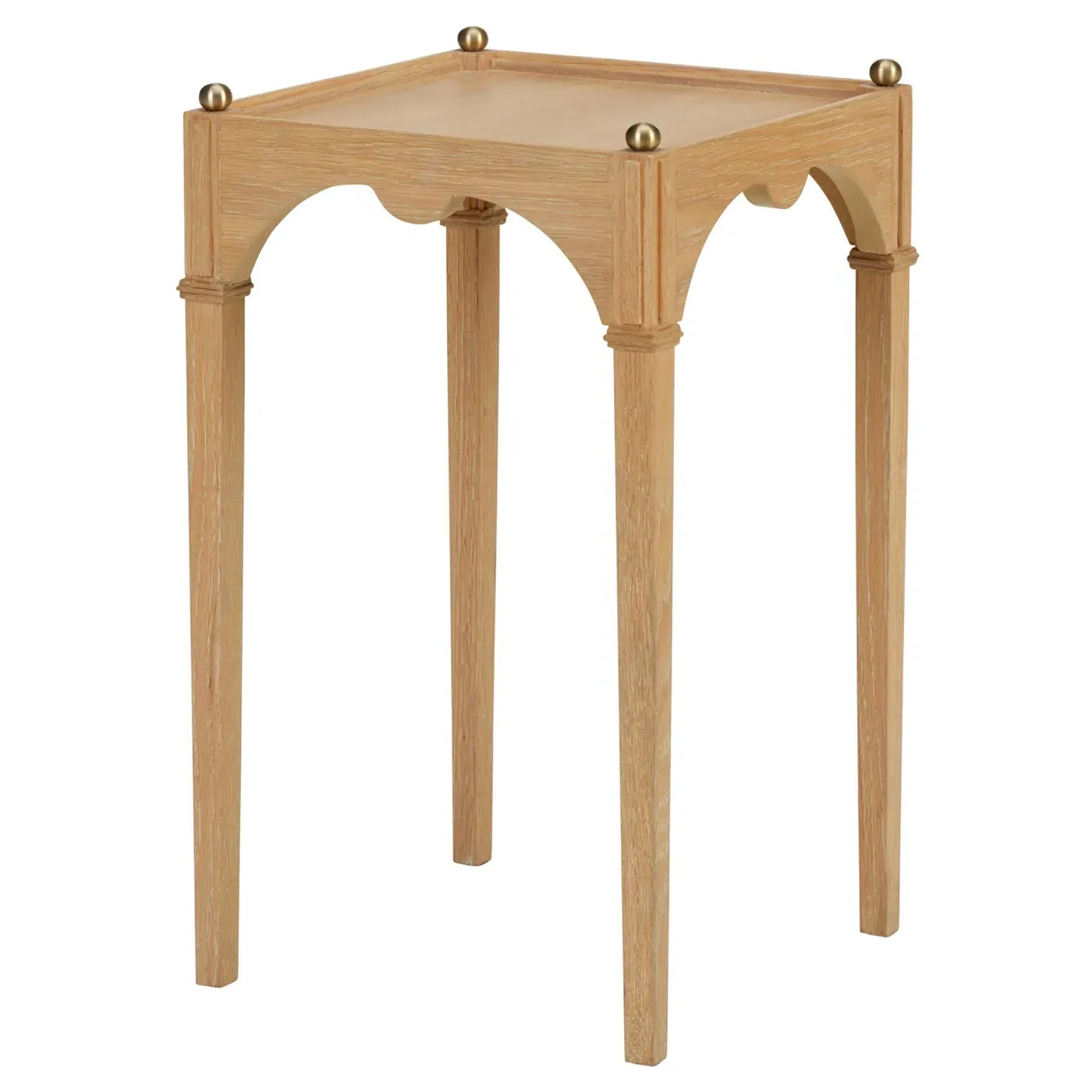 Marta Square Drink Table - Natural Brown, Oak