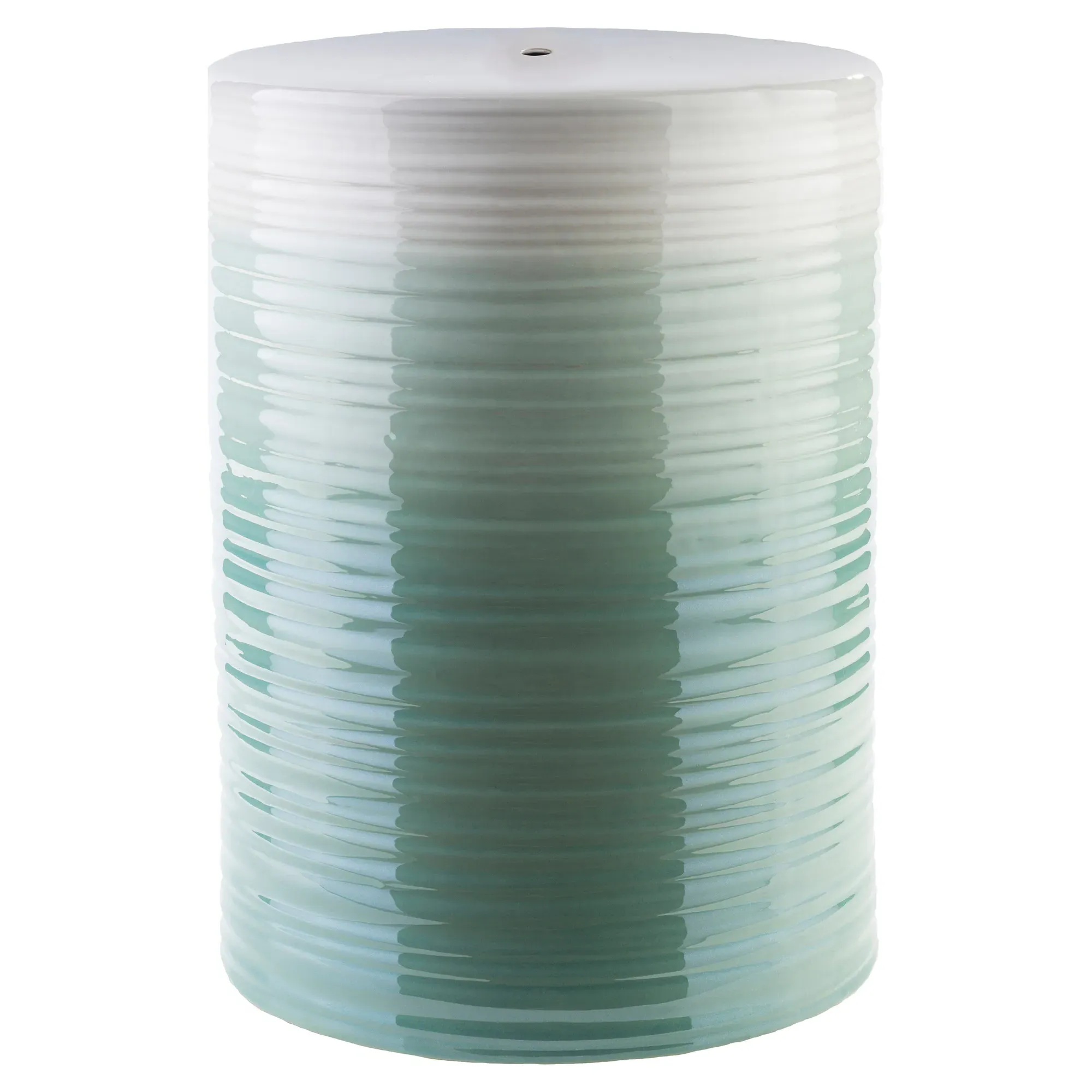 Martin Outdoor Garden Stool - Turquoise, Ceramic