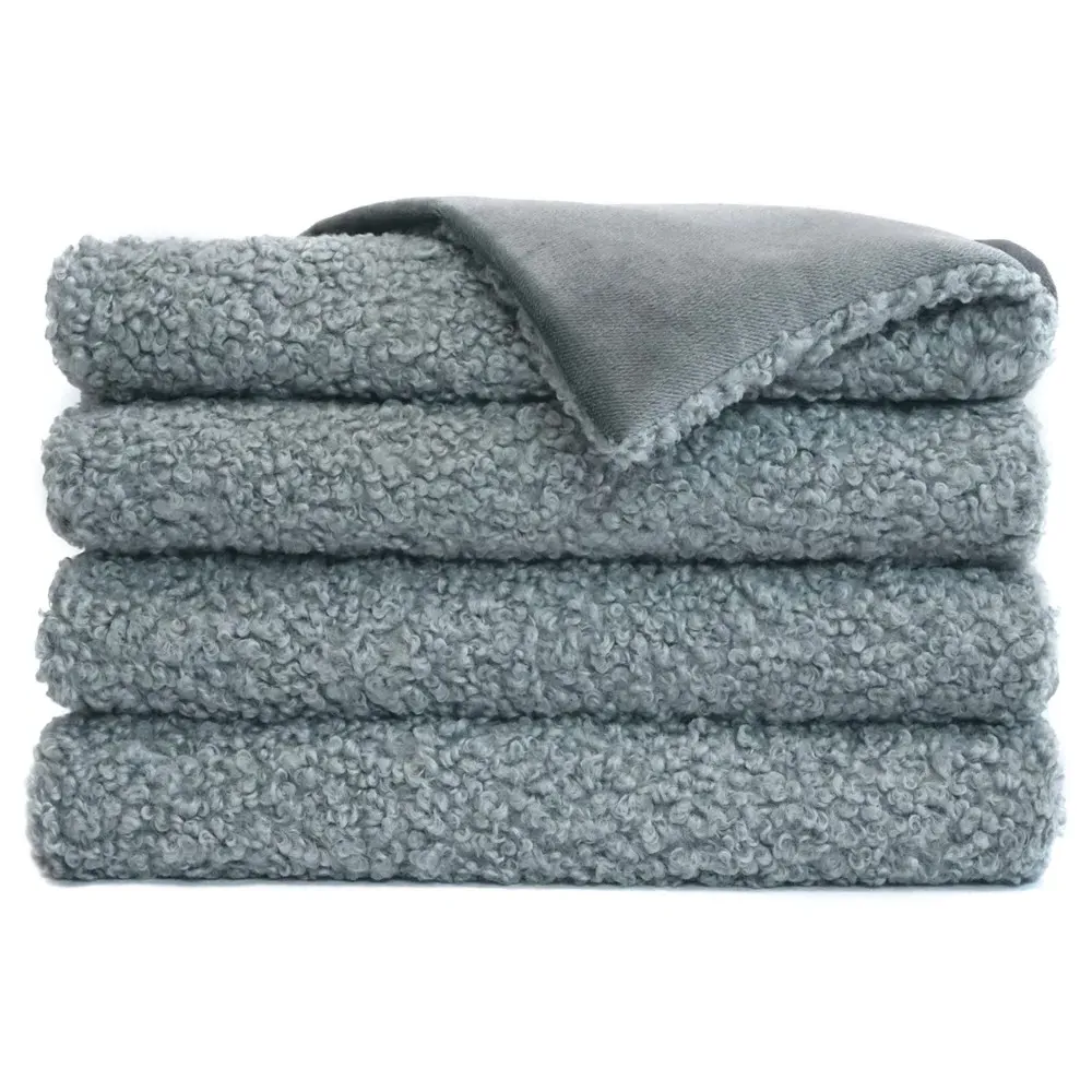 Martina Textured Throw Blanket - Blue, Polyester image