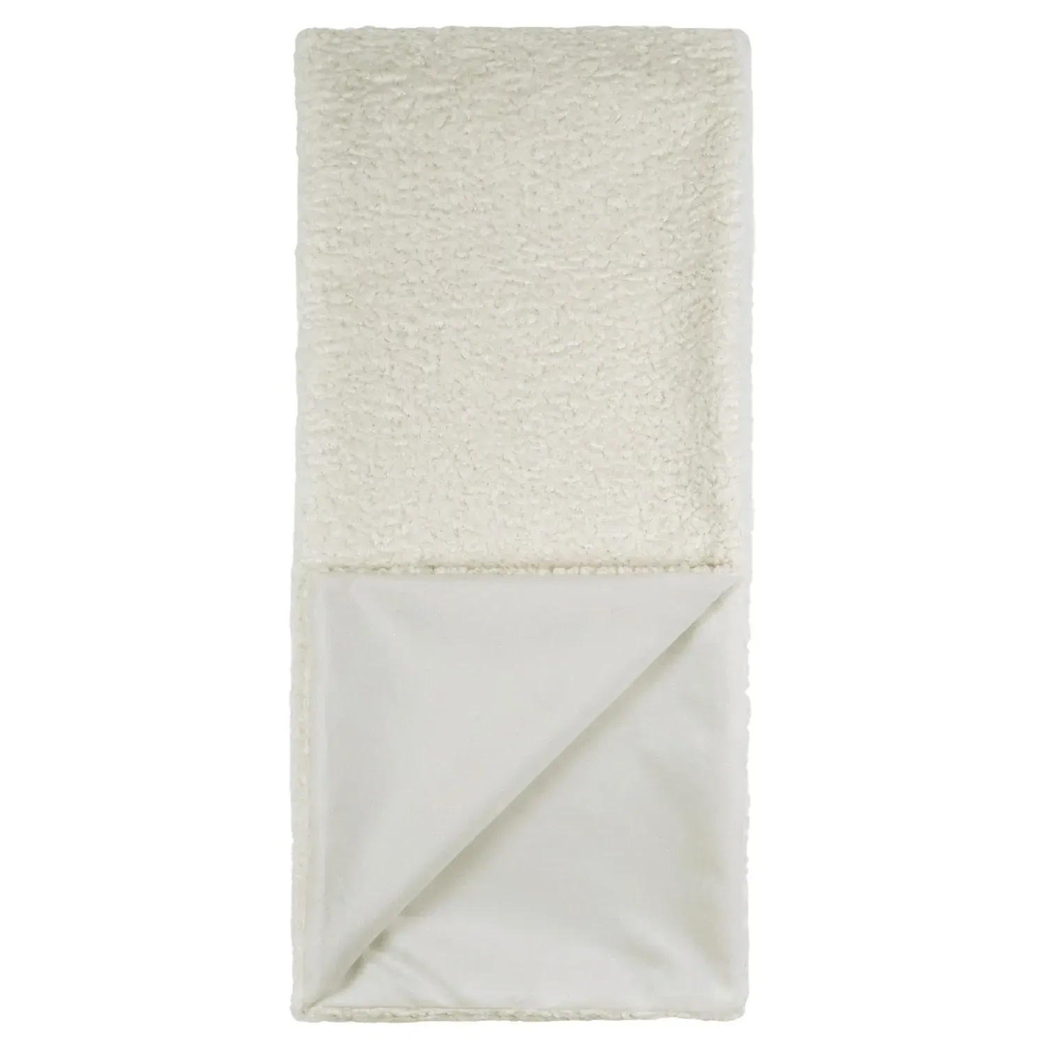 Martina Textured Throw Blanket - White, Polyester