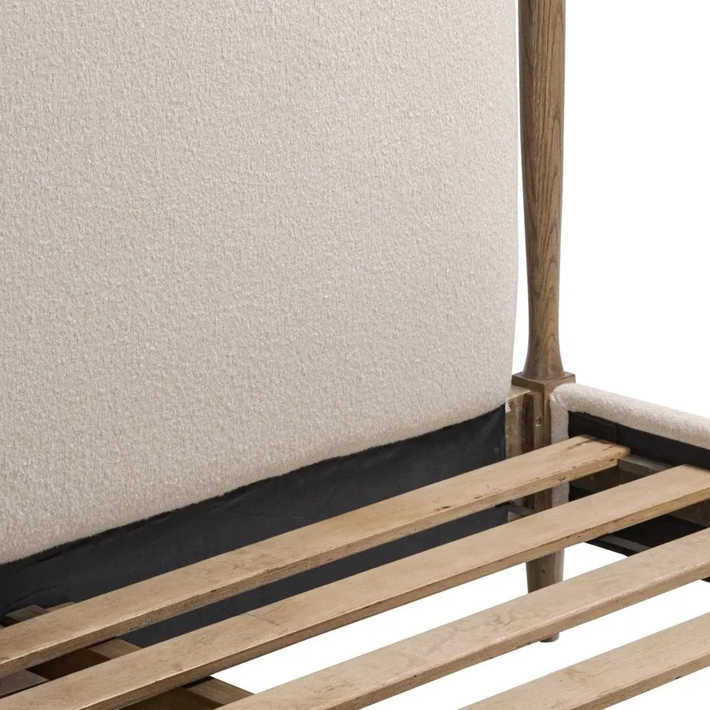 Marty Crete Sand King Size Bed - Beige, Oak