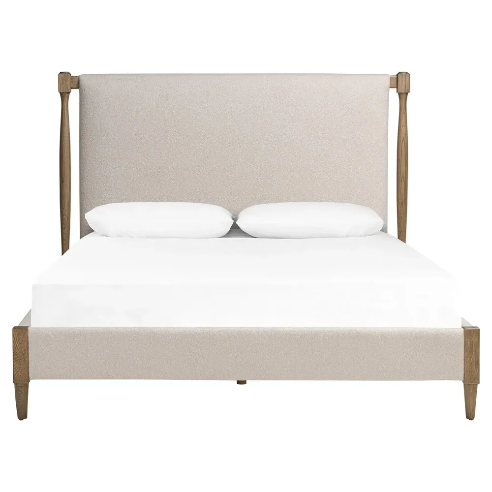 Marty Crete Sand Queen Size Bed - Beige, Oak image