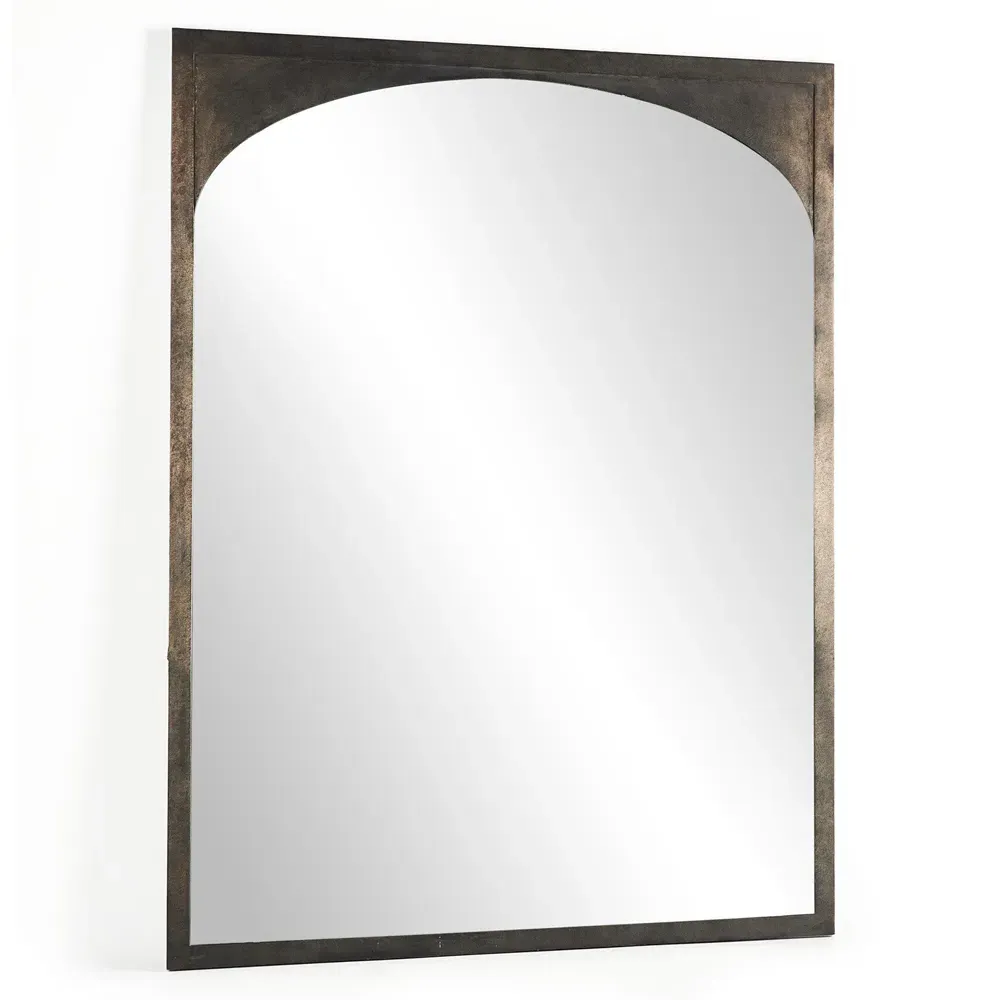 Marty Rustic Lodge Floor Mirror - Brown, Iron