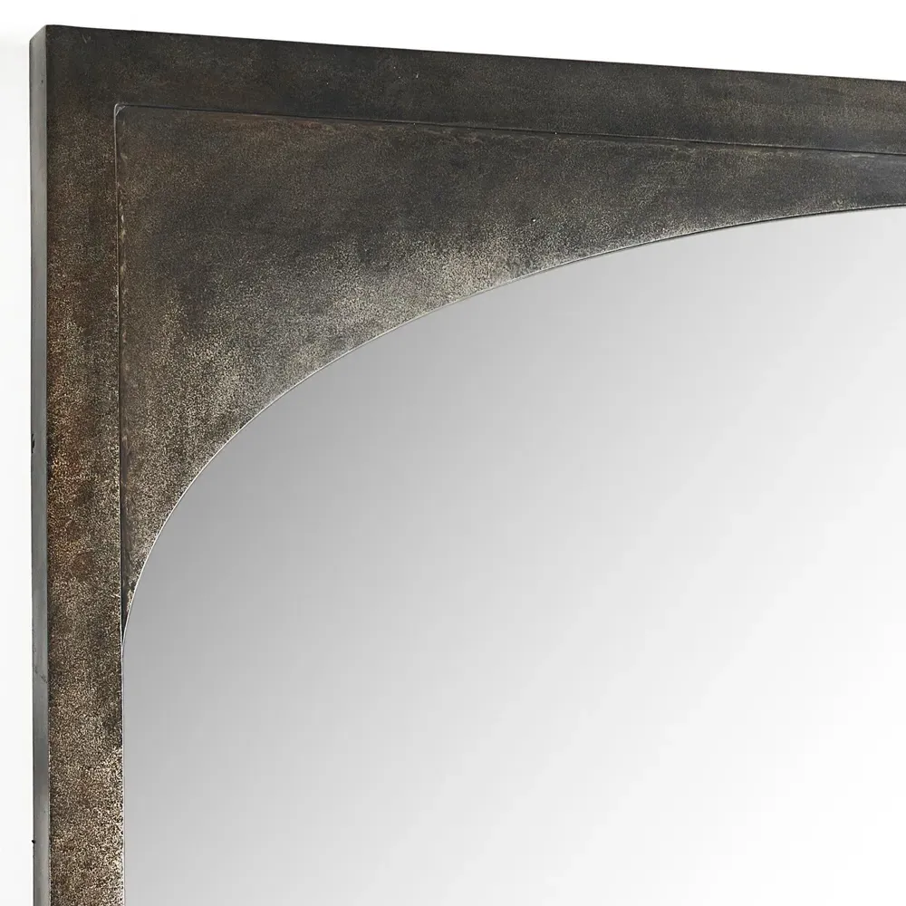 Marty Rustic Lodge Floor Mirror - Brown, Iron