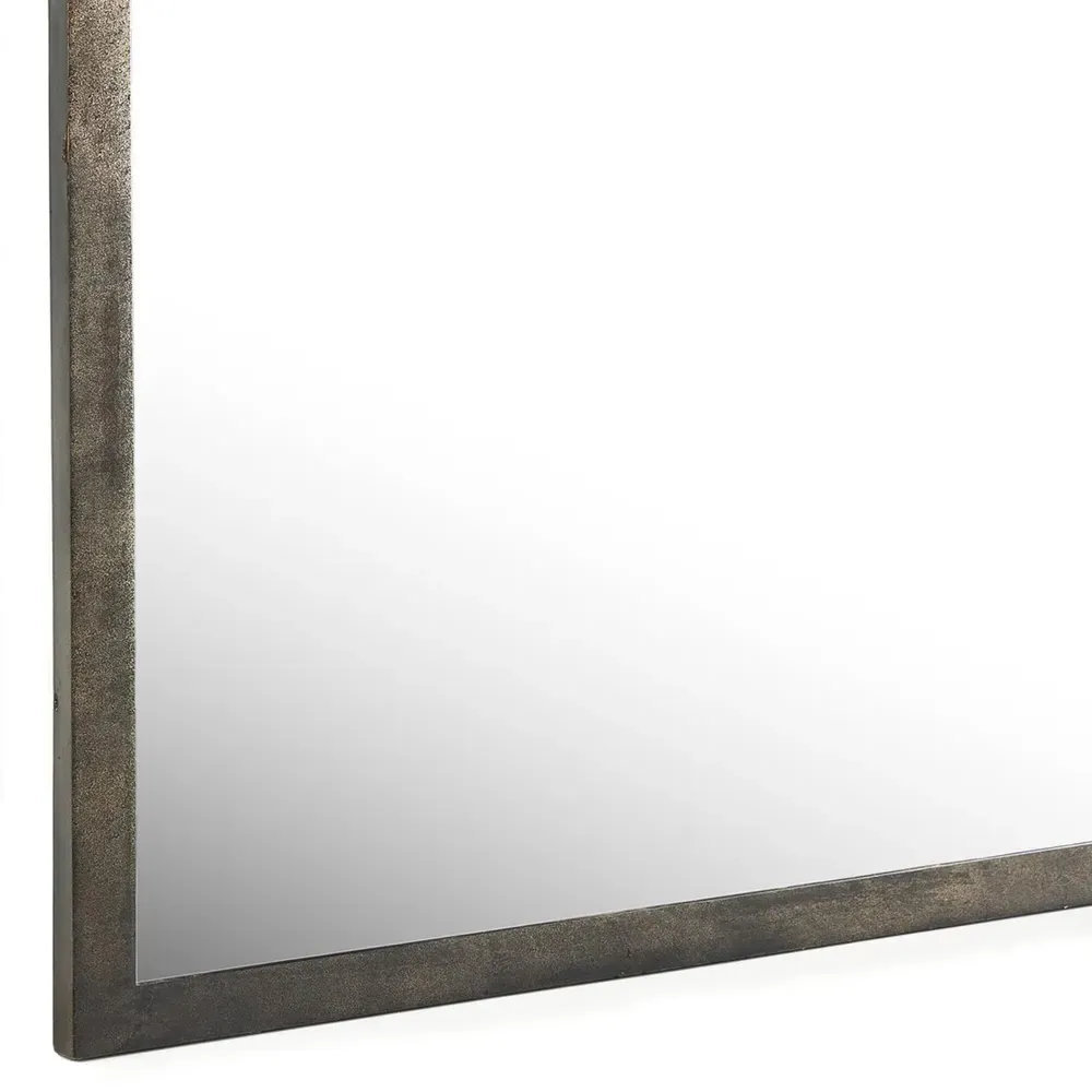 Marty Rustic Lodge Floor Mirror - Brown, Iron