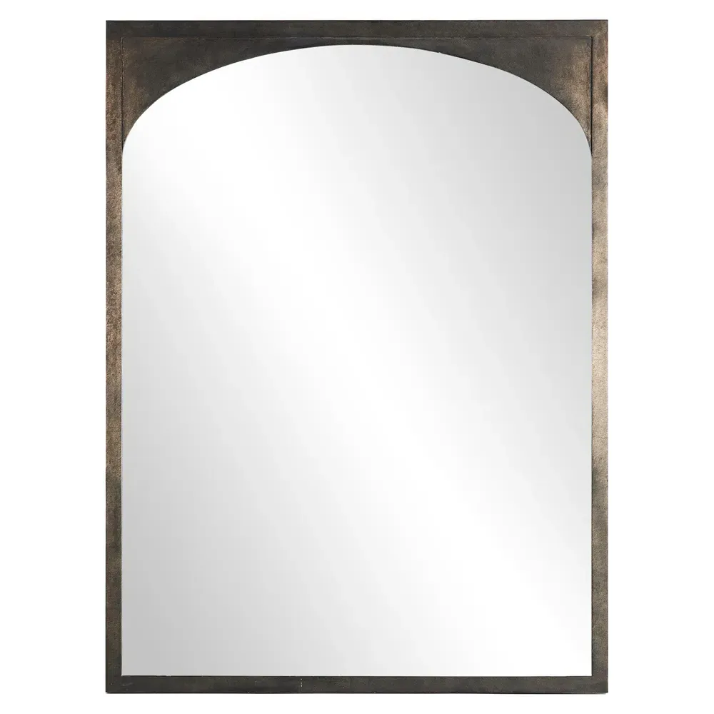 Marty Rustic Lodge Floor Mirror - Brown, Iron image