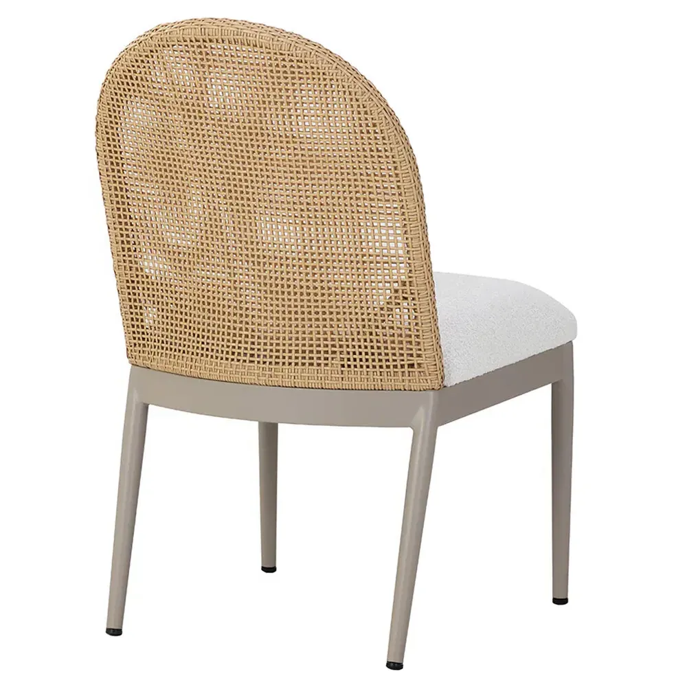 Marwa Dining Side Chair Set of 2 - Cream, Wicker