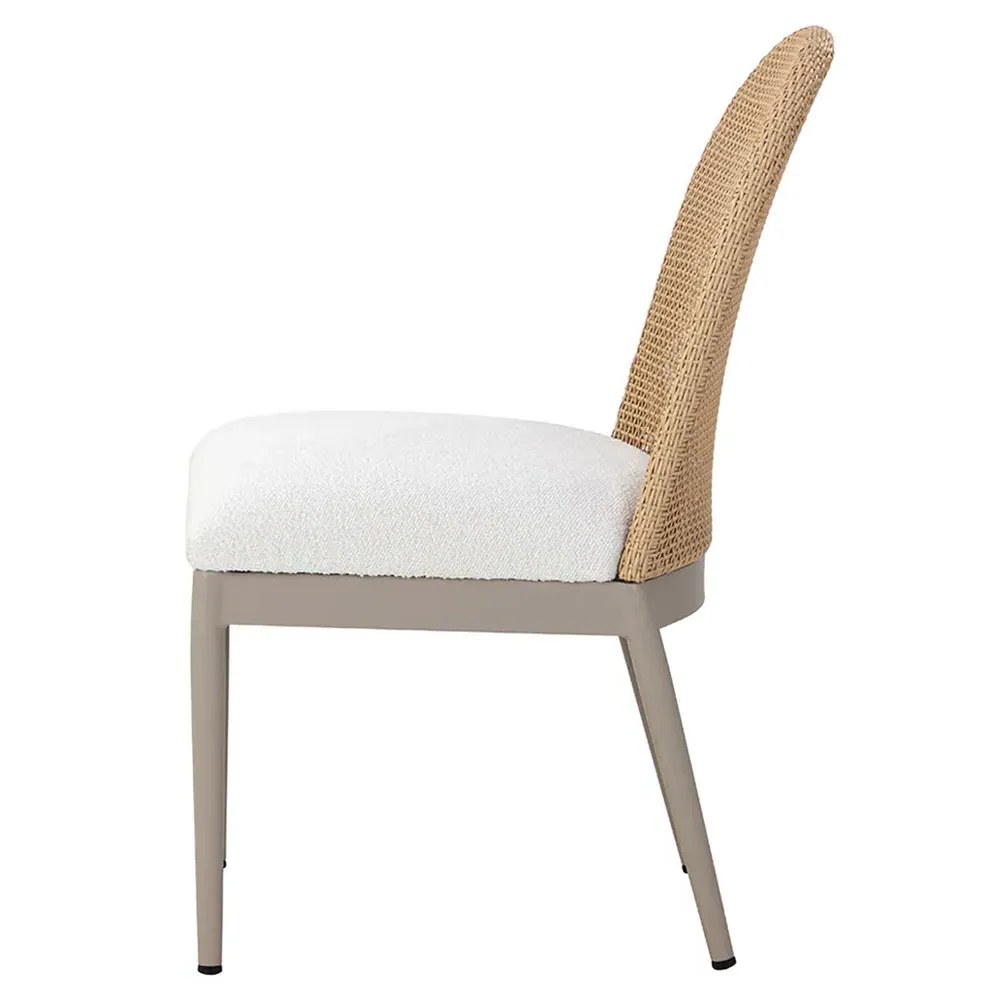 Marwa Dining Side Chair Set of 2 - Cream, Wicker
