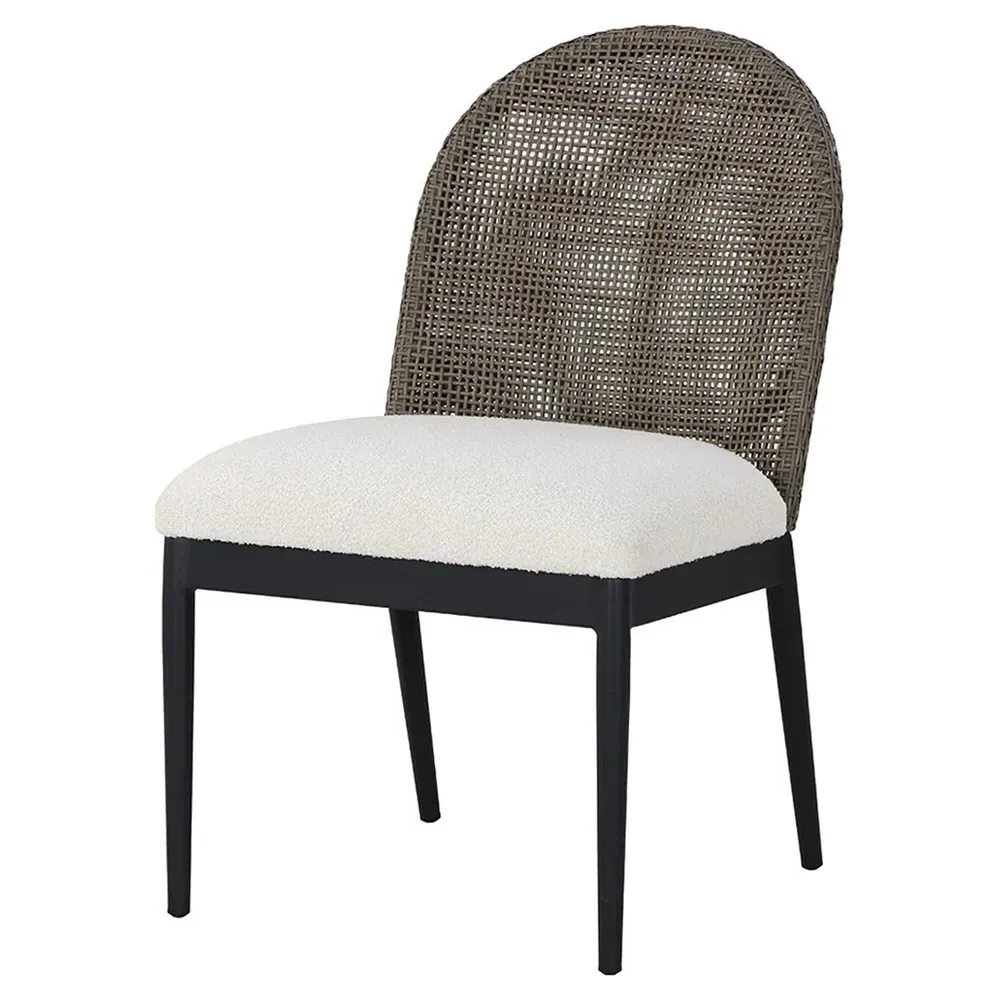 Marwa Dining Side Chair Set of 2 - Cream, Wicker