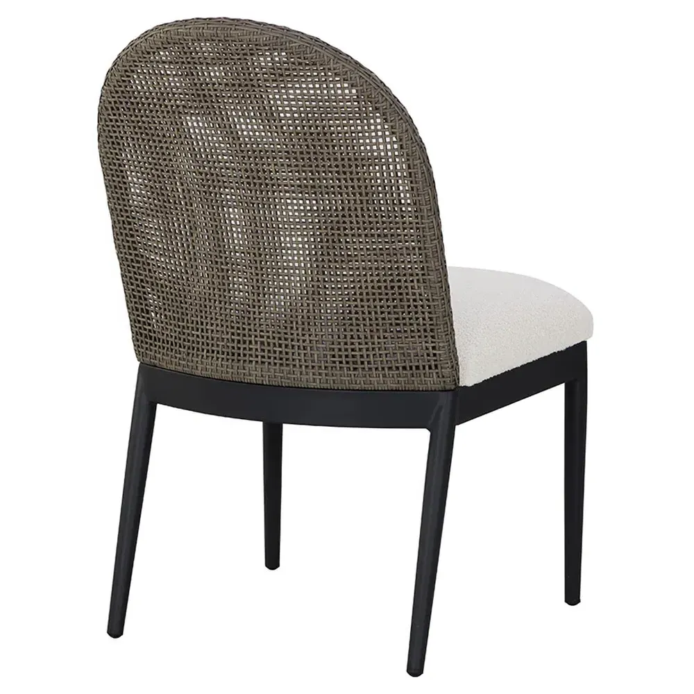Marwa Dining Side Chair Set of 2 - Cream, Wicker