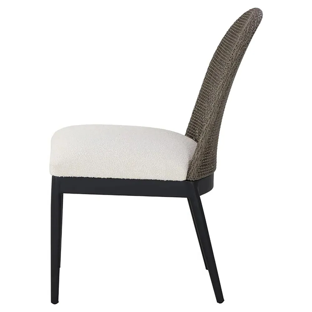 Marwa Dining Side Chair Set of 2 - Cream, Wicker