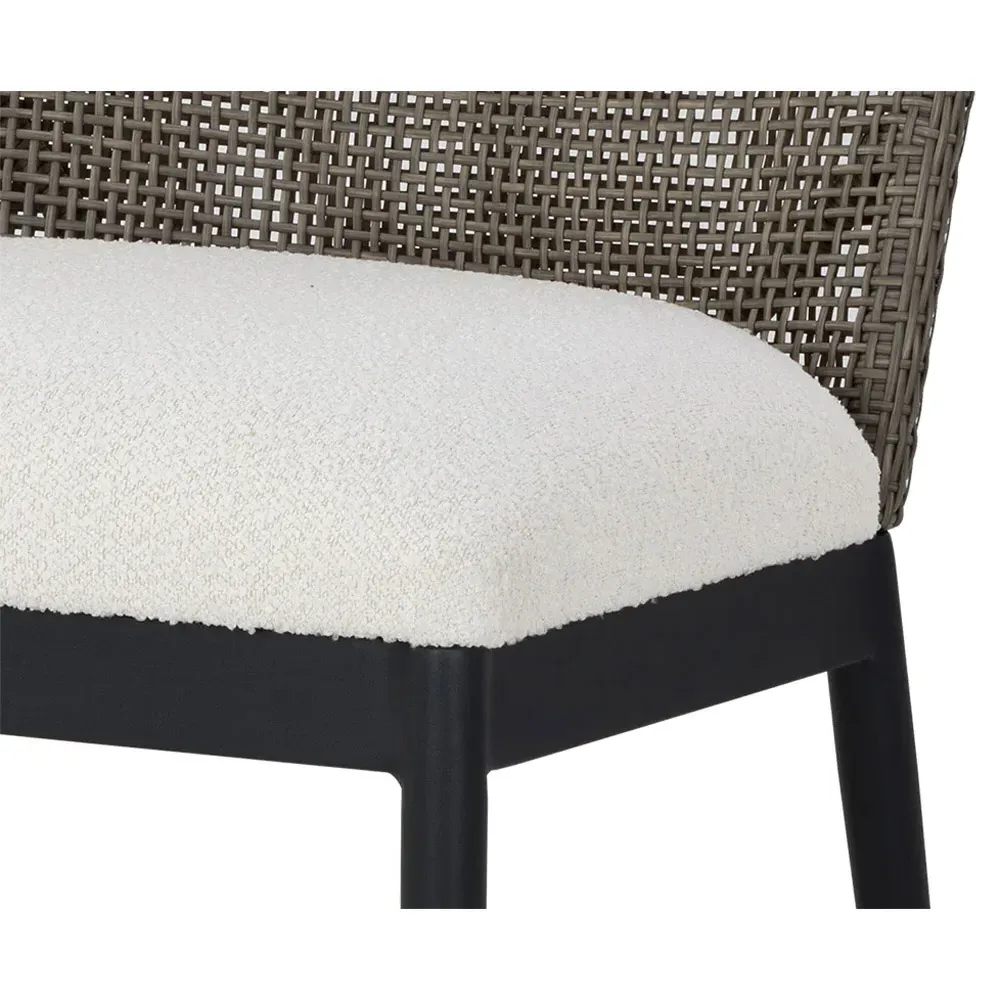 Marwa Dining Side Chair Set of 2 - Cream, Wicker