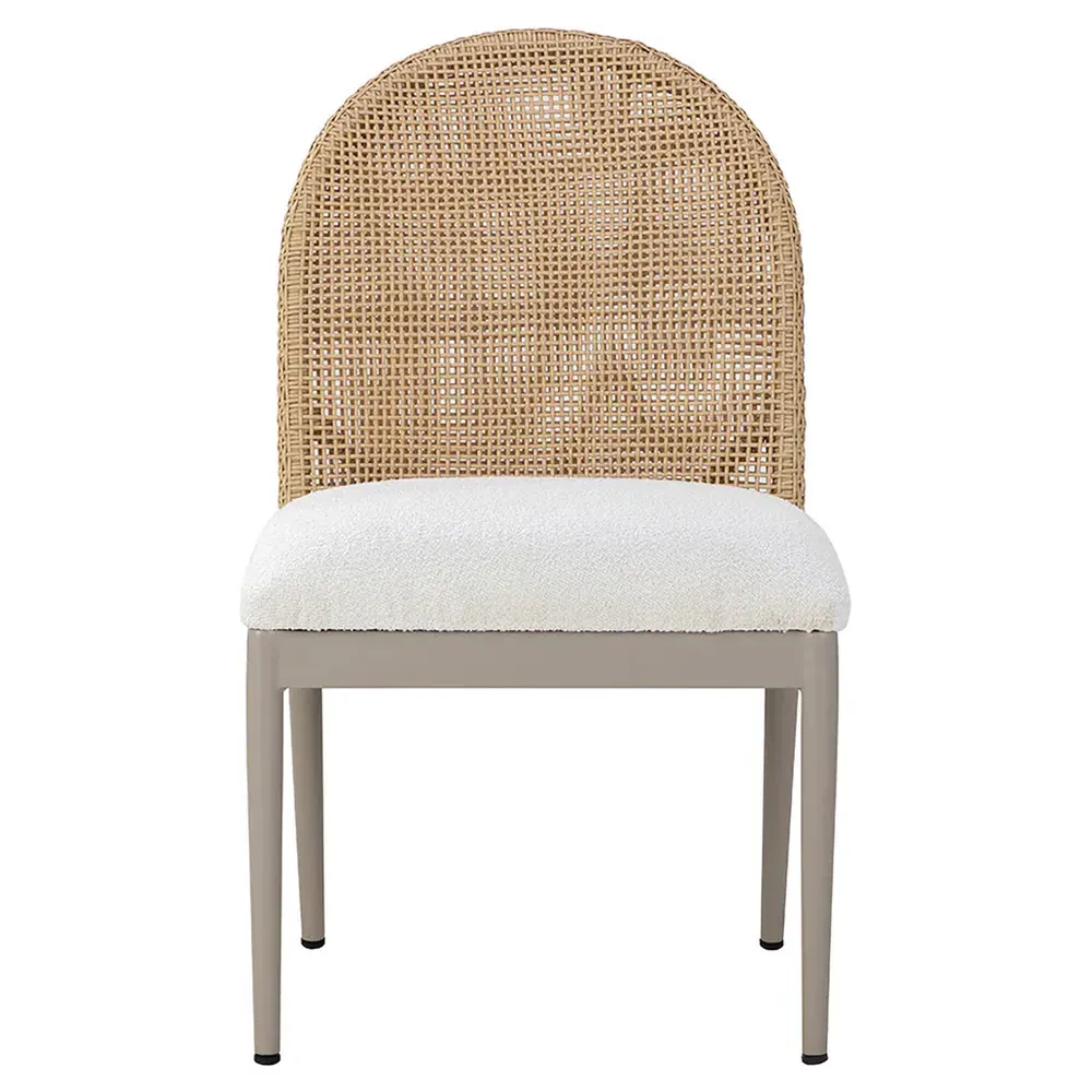 Marwa Dining Side Chair Set of 2 - Cream, Wicker