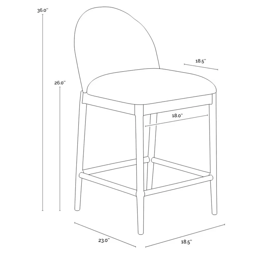 Marwa Outdoor Counter Stool - Cream, Wicker