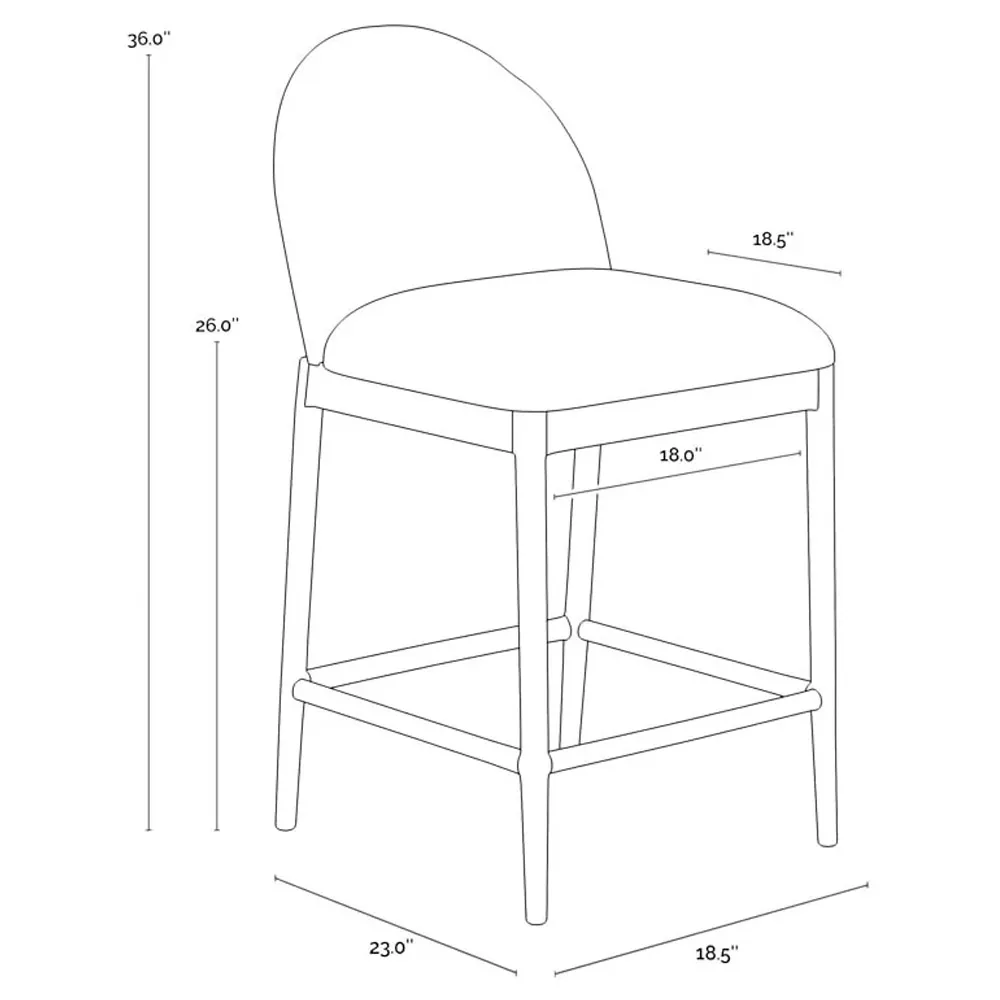 Marwa Outdoor Counter Stool - Cream, Wicker