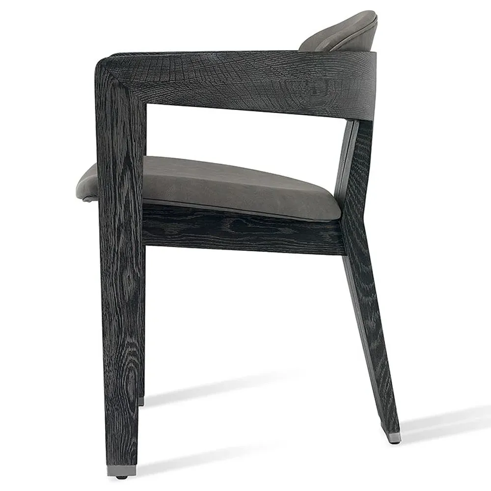 Maryl Upholstered Wood Dining Chair - Black, Faux Leather