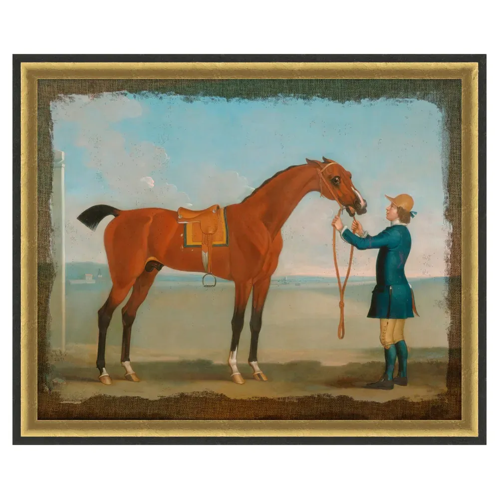 Mason Country Equestrian Frame Painting 4 - Orange, Canvas
