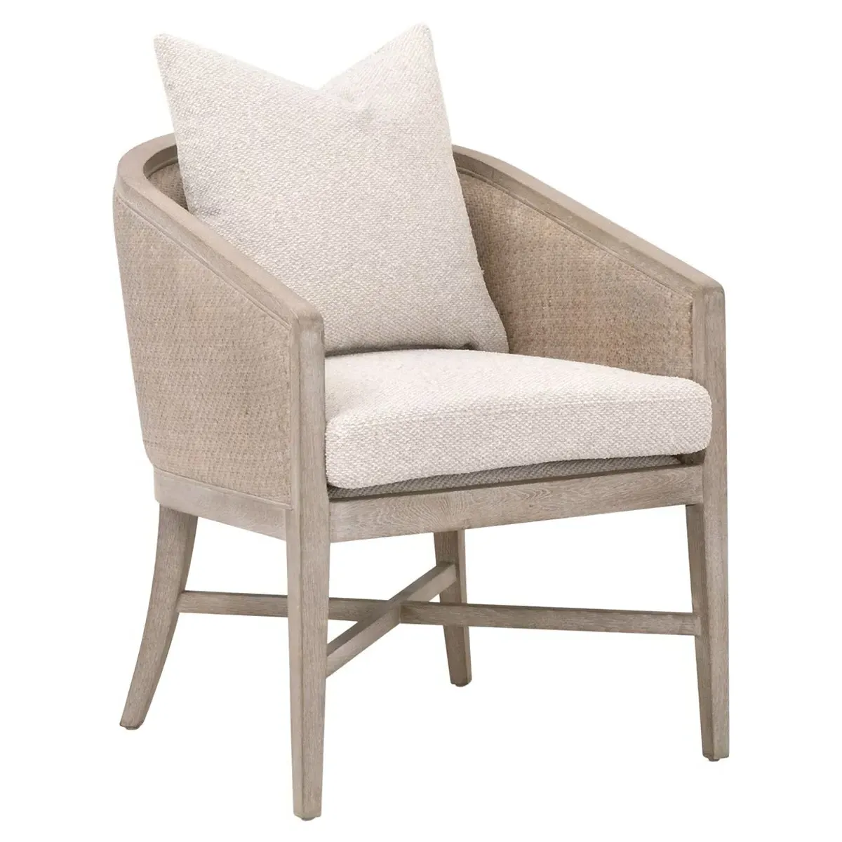 Mason Dining Arm Chair - Cream, Grey Oak