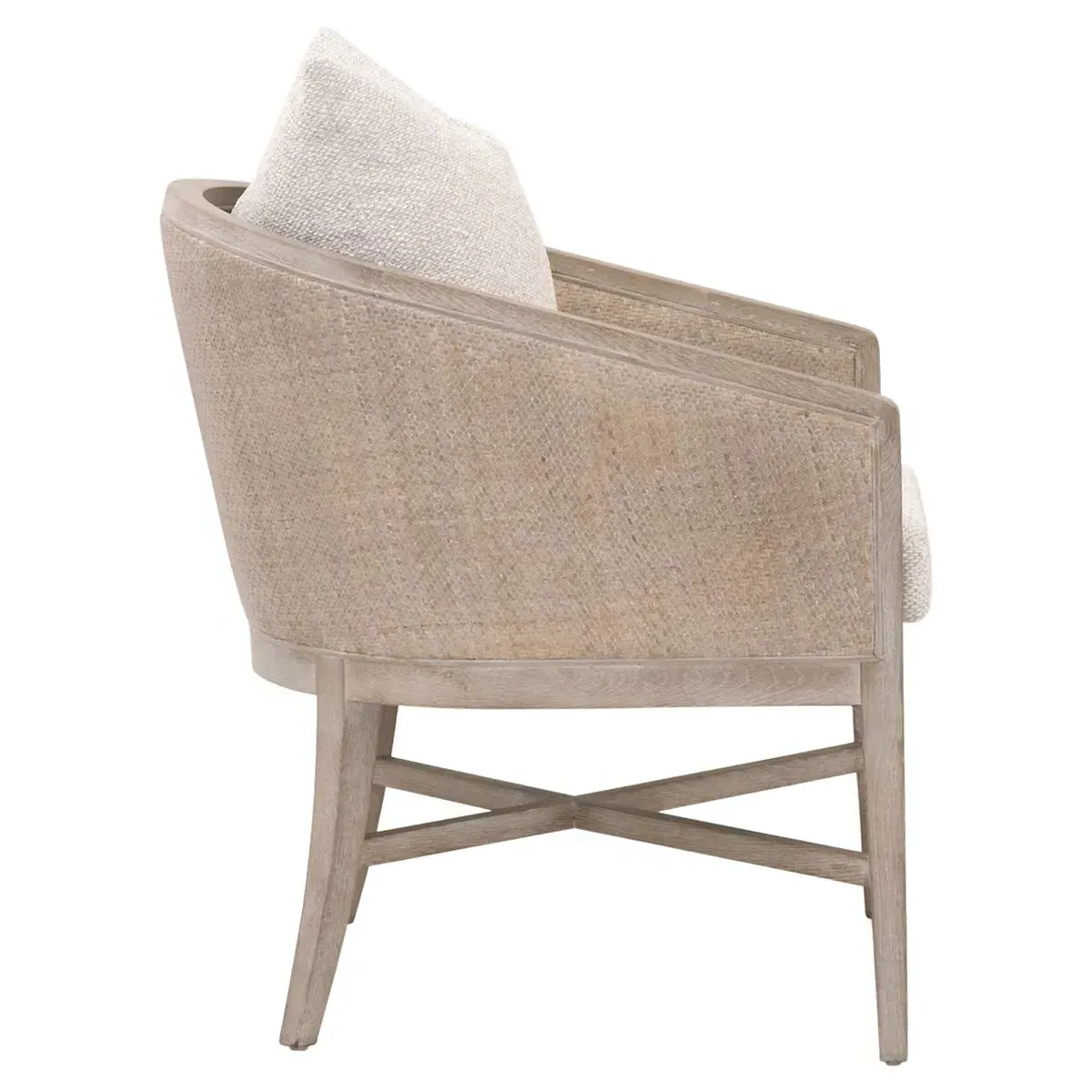 Mason Dining Arm Chair - Cream, Grey Oak