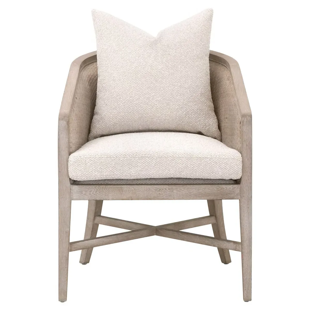 Mason Dining Arm Chair - Cream, Grey Oak