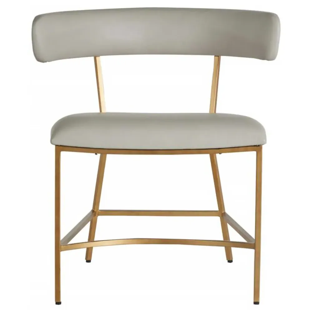 Mason Mid Century Dining Side Chair - Light Grey, Faux Leather image