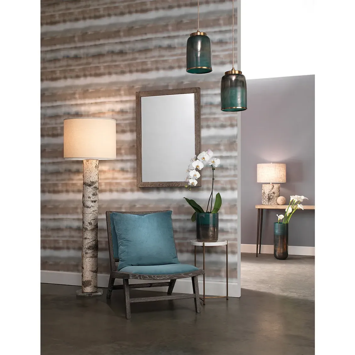 Mason Oval Shade Table Lamp - Brown, Birch