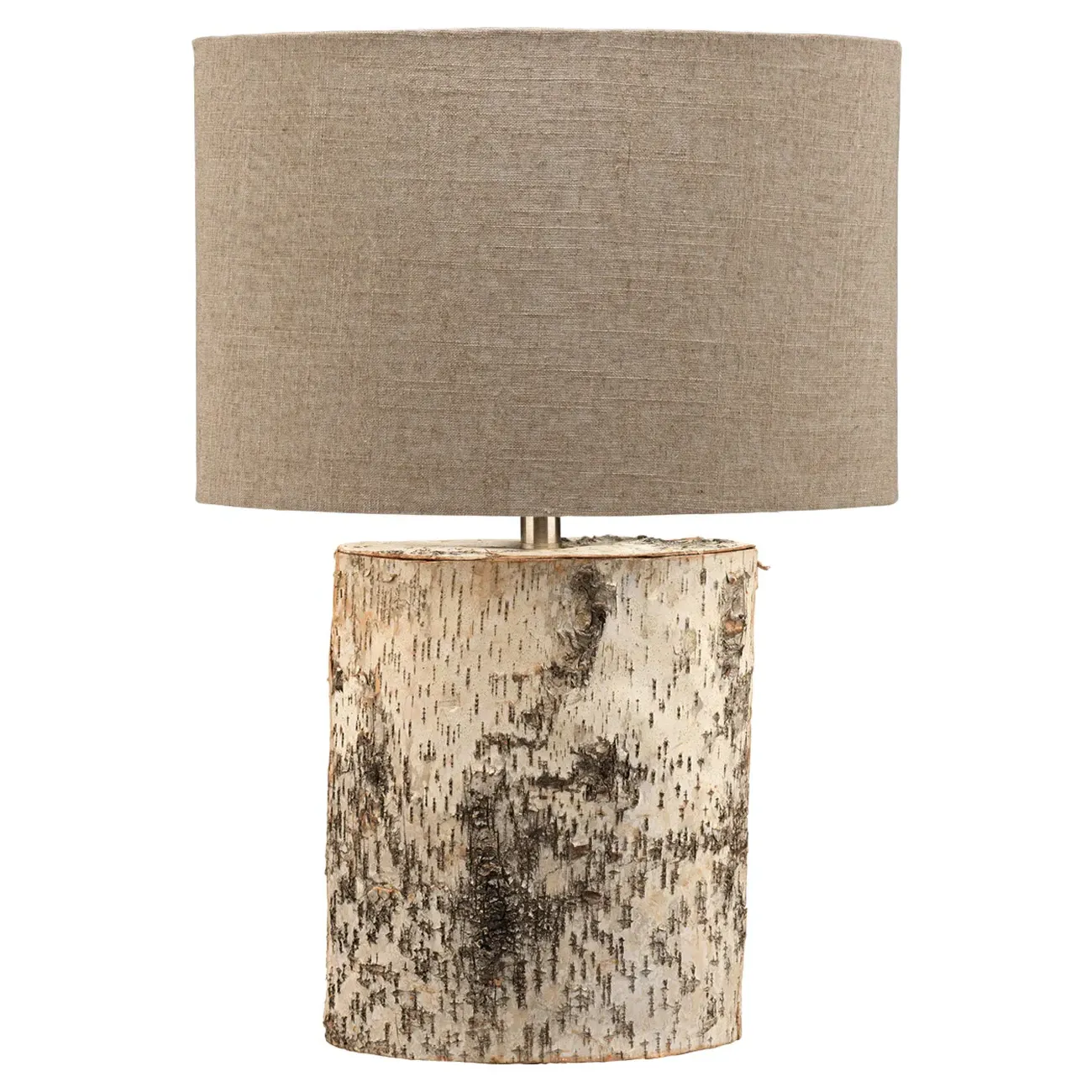 Mason Oval Shade Table Lamp - Brown, Birch