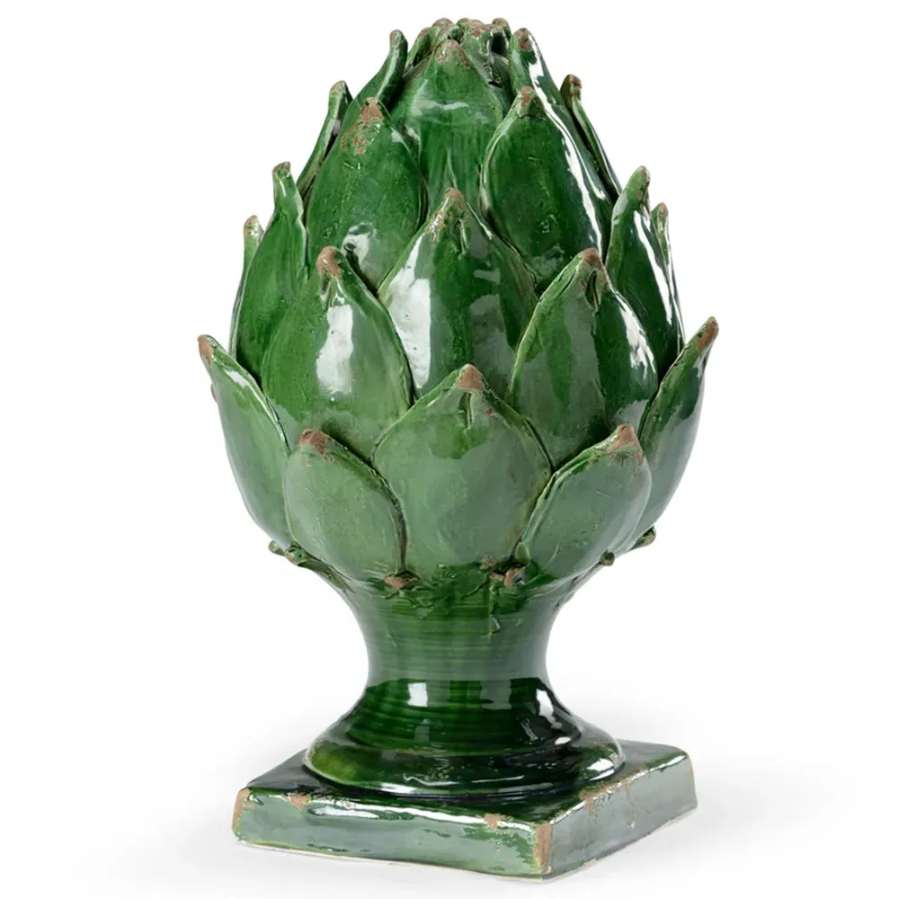 Mason Small Artichoke Decorative Figurine - Green, Porcelain