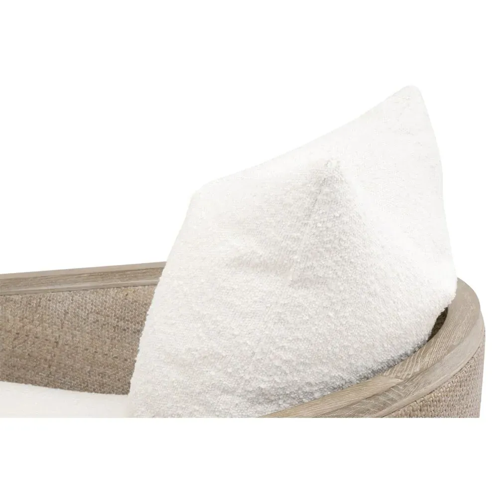 Mason Swivel Club Chair - White, Oak