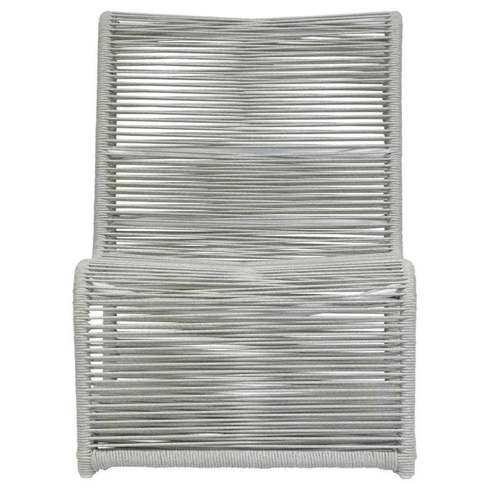 Mateo Armless Club Chair - Grey, Rope