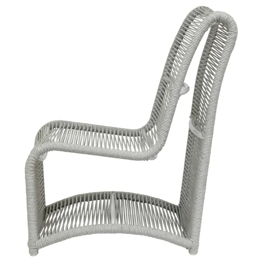 Mateo Armless Club Chair - Grey, Rope