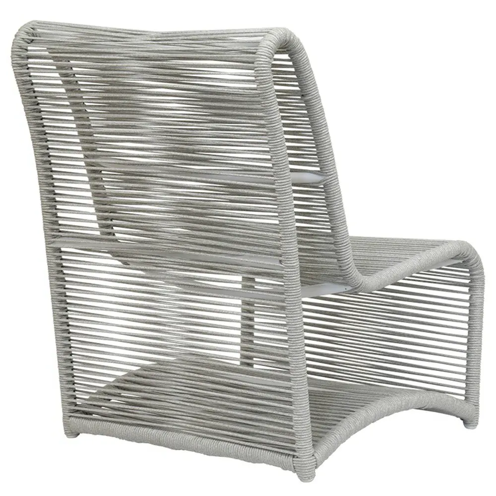 Mateo Armless Club Chair - Grey, Rope