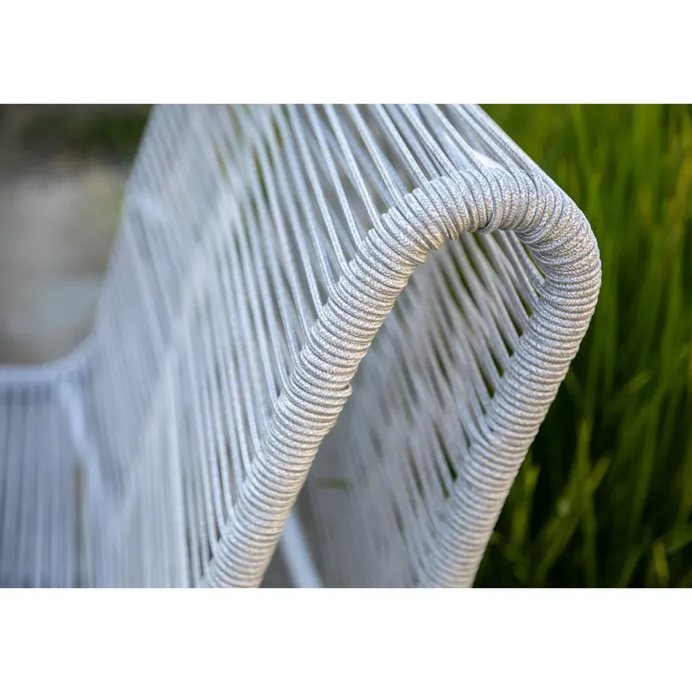 Mateo Armless Club Chair - Grey, Rope