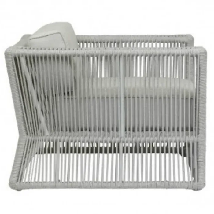 Mateo Club Arm Chair with Cushion - Grey, Rope