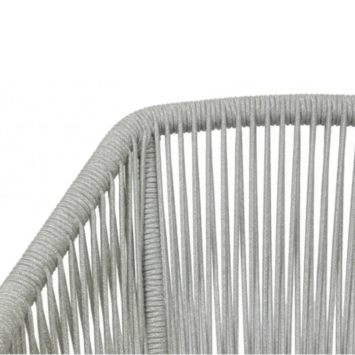 Mateo Dining Arm Chair with Cushion - Grey, Rope