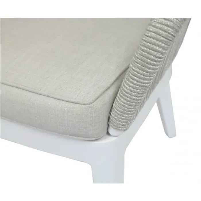 Mateo Dining Arm Chair with Cushion - Grey, Rope