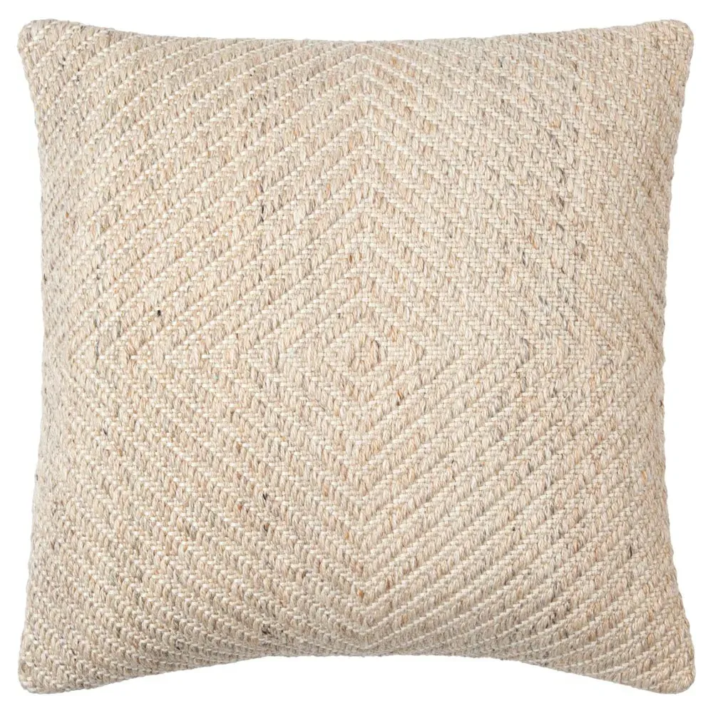 Matilda Diamond Indoor Outdoor Throw Pillow - Beige