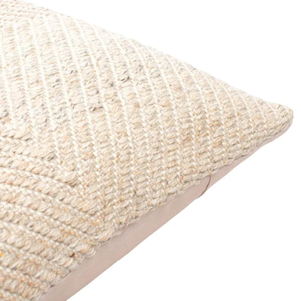 Matilda Diamond Indoor Outdoor Throw Pillow - Beige