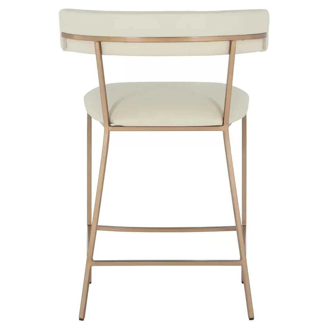 Matlock Counter Stool - White, Faux Leather
