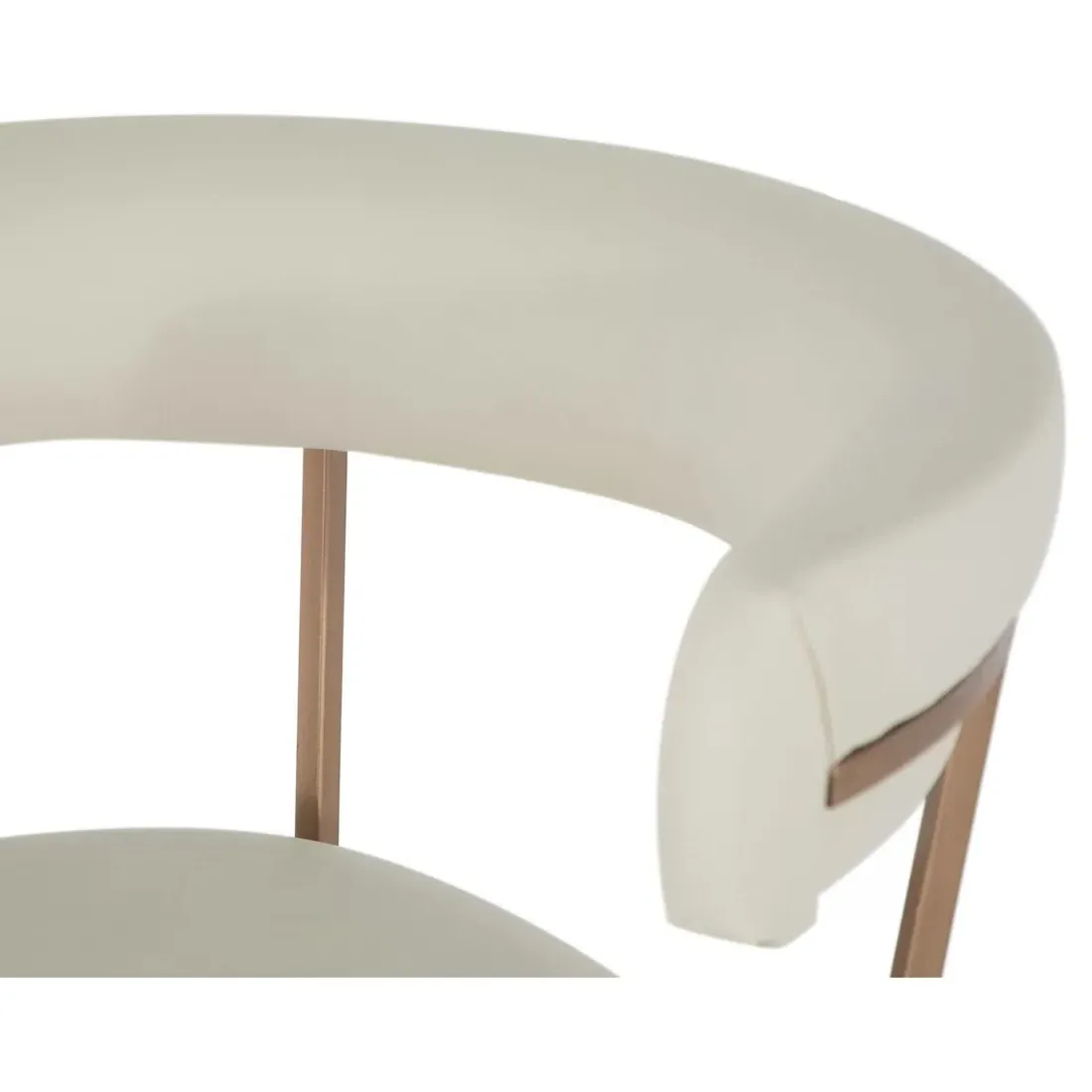 Matlock Counter Stool - White, Faux Leather