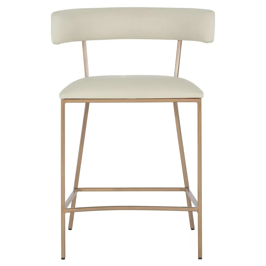 Matlock Counter Stool - White, Faux Leather image